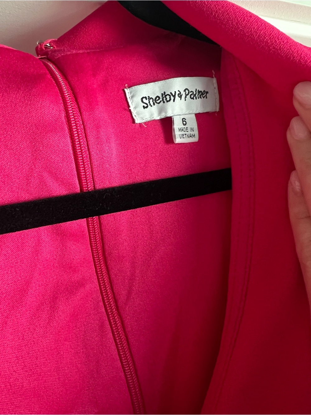 Vibrant Hot Pink Long-Sleeve Wrap Dress - Picture 3 of 3